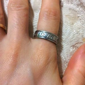 Crystal and Stainless Steel ring